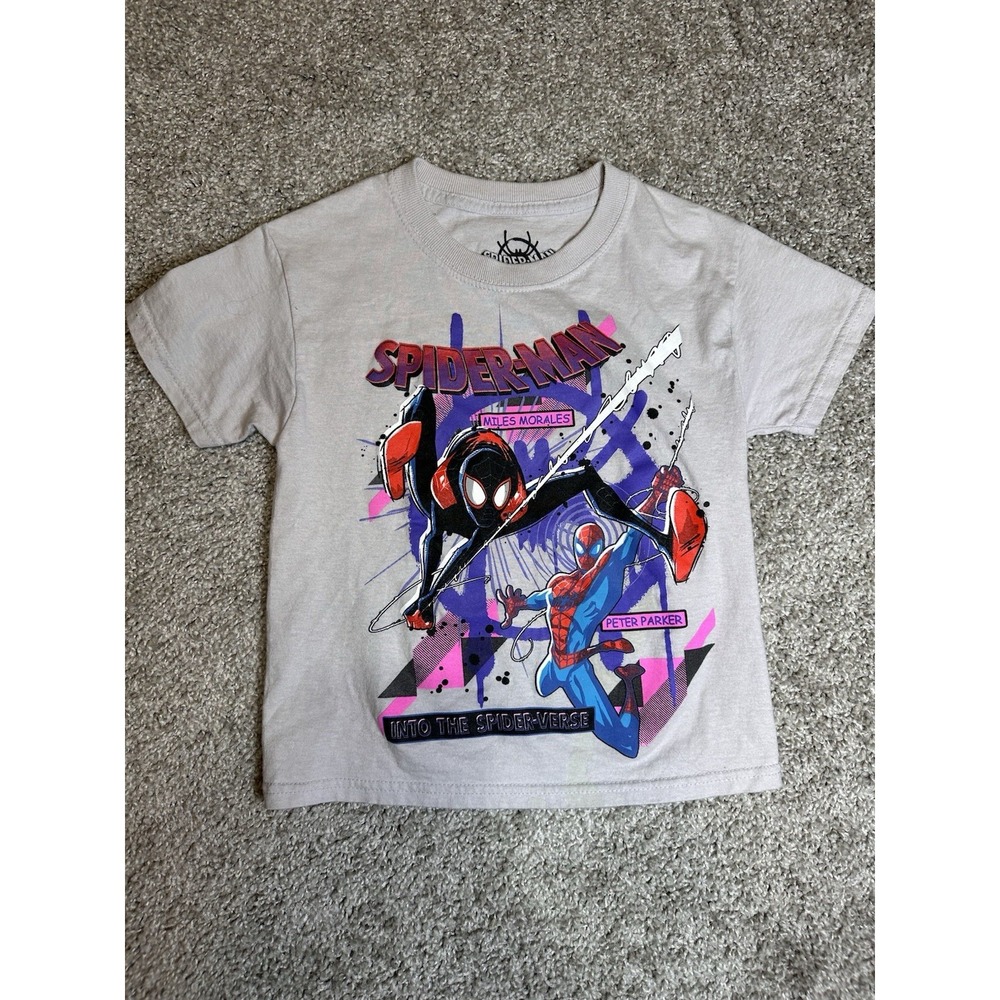 Marvel Spider-Man Into The Spider-Verse T-Shirt Youth Small 6/7 Miles Morales